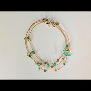 Beautiful turquoise and tourmaline necklace
